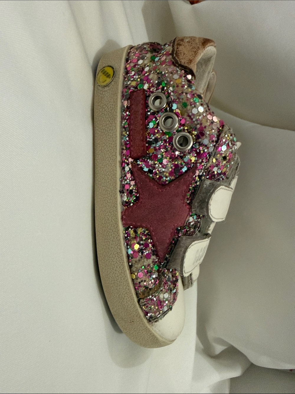 Golden Goose deluxe brand toddler girls Velcro strap sneakers